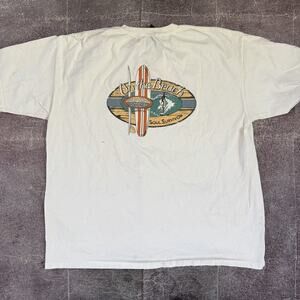Men's Vintage Y2K On The Beach Surf Shop Monterey Bay White T Shirt Tee Sz 2XL